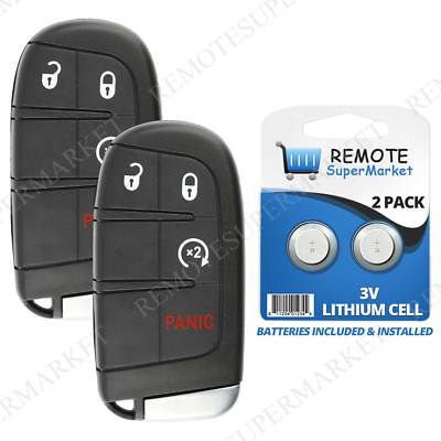 2 Remote For 2014 2015 2016 2017 2018 Jeep Grand Cherokee Keyless Entry Start