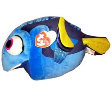Ty Disney Finding DORY Blue Tang Fish Sparkle 13" Velour Plush Gold Fins LNWT