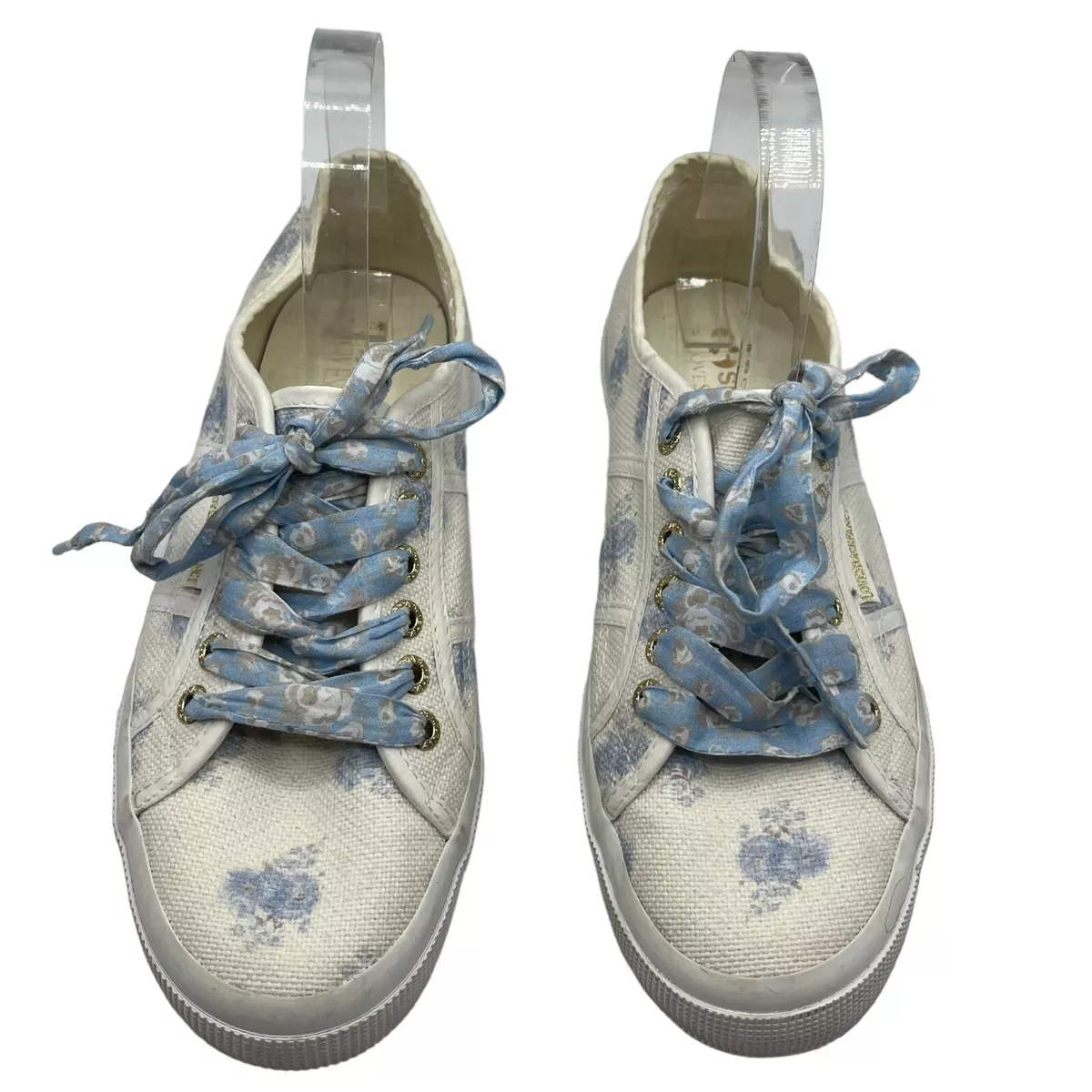 LoveShackFancy x Superga Floral Sneakers Morning Mist White Blue
