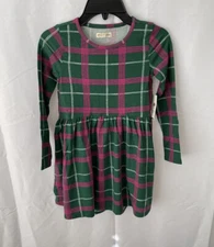 TUCKER + TATE Girl's Long Sleeve Dress Green Evergreen Art Plaid NEW