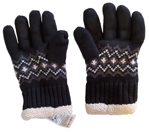 TIMBERLAND WOMENS GLOVES OS TU BLACK u0026 GREY 100% ACRYLIC PREOWNED | eBay