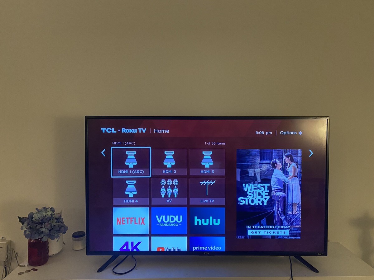 TCL 55” Class 4-Series 4K UHD HDR Roku Smart TV 55US57 | eBay