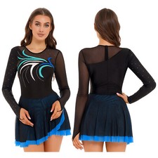 Womens Dress Carnivals Leotard Lyrical Dancewear Glitter Ballet Performance