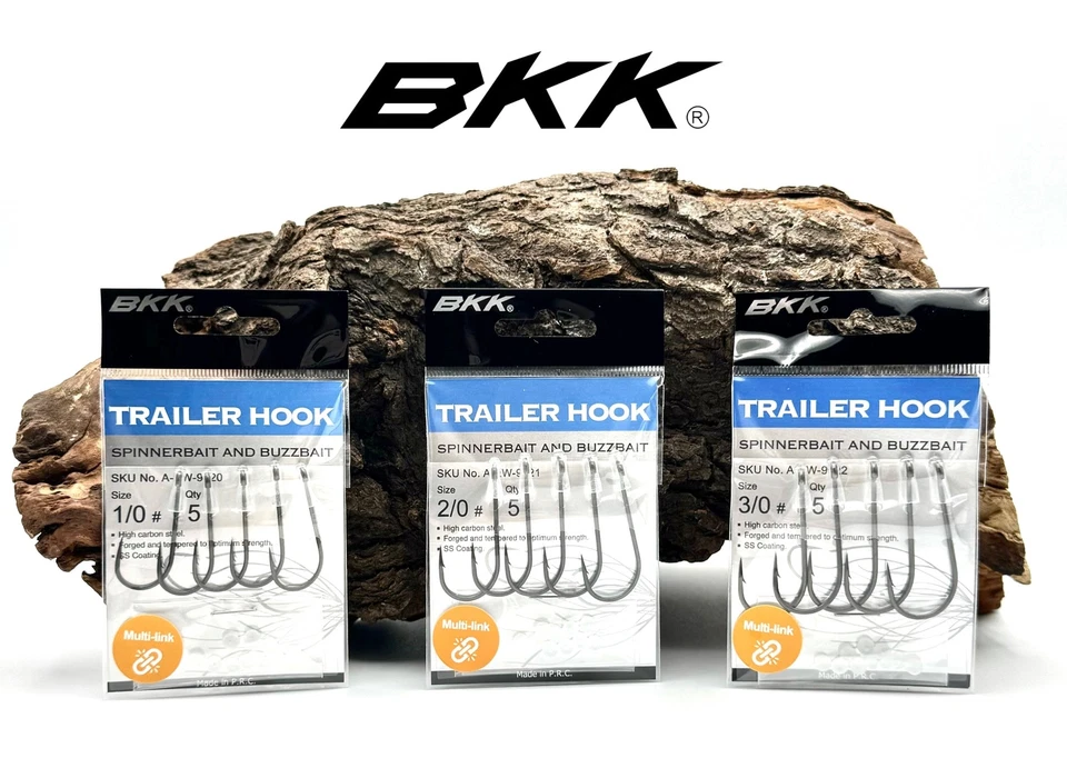BKK Trailer Hook Gr. 1/0 2/0 3/0 für Spinnerbaits & Chatterbaits Needle Point DA
