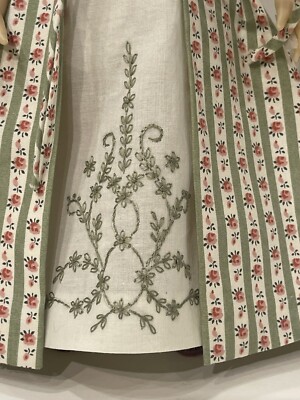 kaftan dress embroidered Silver Turquoise Elegant Lace Net Regency Jane Austen Ball Dress Gown –  Matti's Millinery & Costumes
