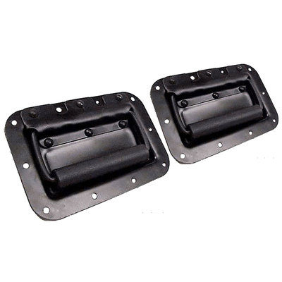 2 Flip Handle Rubber Grip Recessed & Spring loaded 4 Speaker Amp Rack Road Case