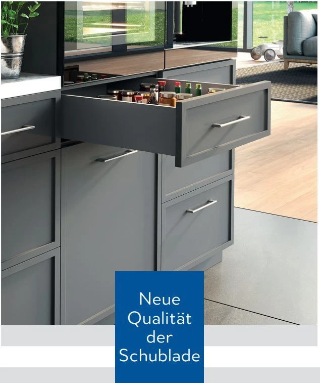 Innenschubkasten Innenauszug innenschublade Küchenschublade Vollauszug Anthrazit - Bild 3 von 4