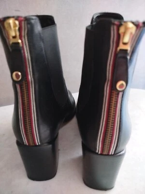 MINELLI Bottines Boots à Talons Cuir Noir Taille 40 TBE - Photo 1/4