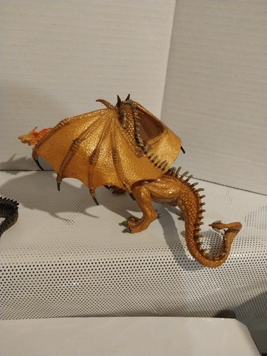 Papo Collection, Yellow , Red Dragón ,Batle Horse & Cocodrile Lot Of 4 Figures. - Picture 9 of 9