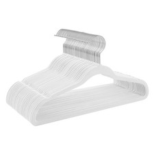 Non-Slip Velvet Hangers - Suit & Coat (50-Pack) Ultra Thin Space Saving Heavy...