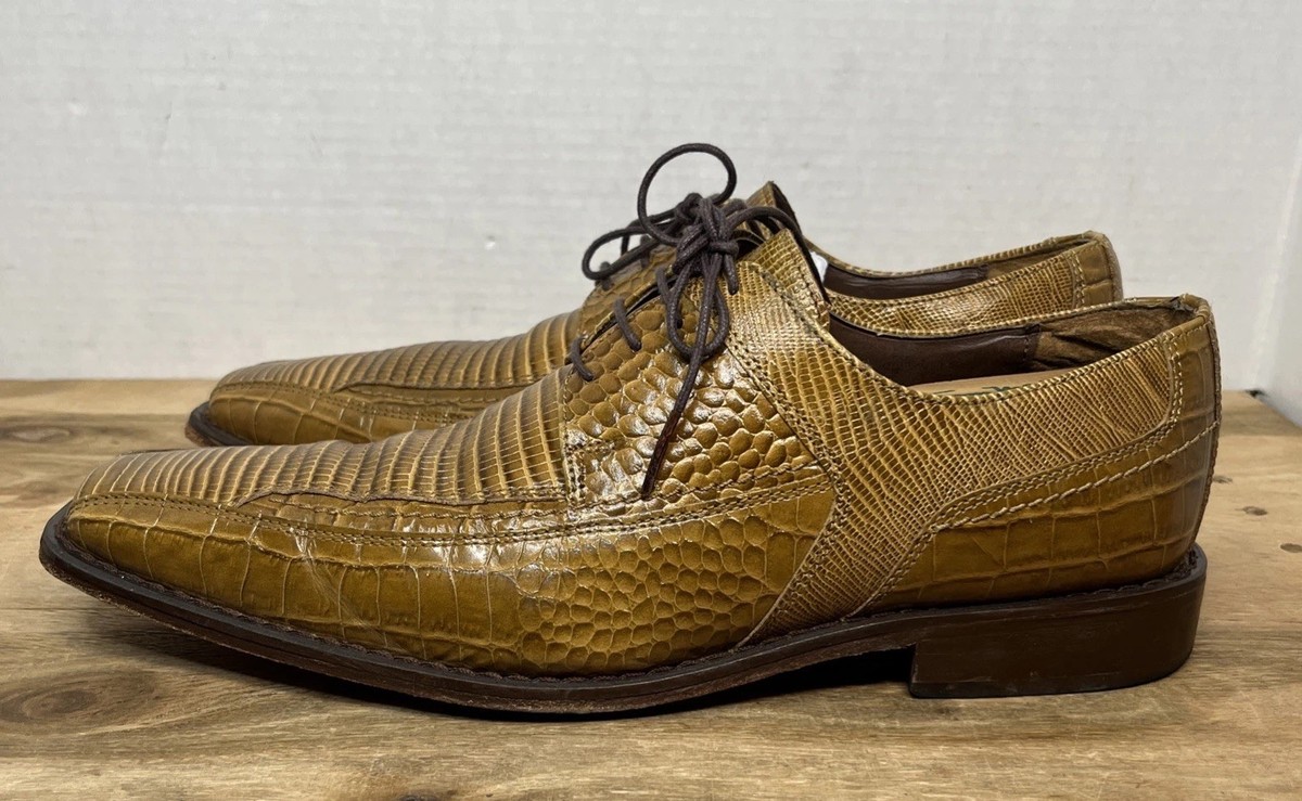 Stacy Adams Mens Brown Croc Print All Leather Oxford Dress Shoe - Nice! size 10 Amazon.com | Stacy Adams Trubiano Men main image 4