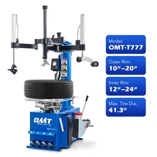 OMT Tire Changer Machine T-T777 2.0HP Motor 24" Rim Double Arms Bead Blaster