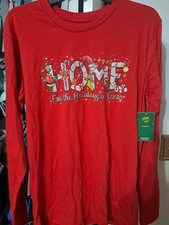 Unisex Size Medium Long Sleeve Grinch Christmas Shirt Home For The Holidays