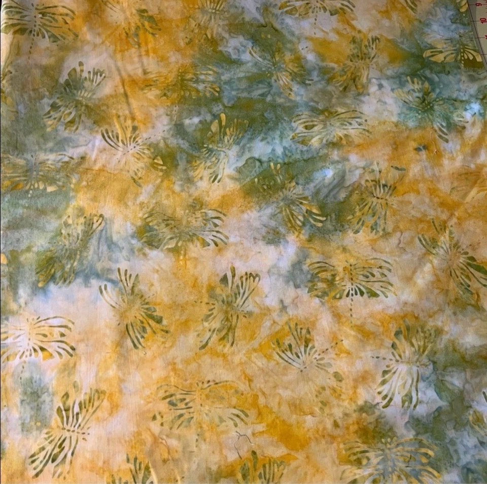 Benartex Bali Batiks “In the Garden Balis” – Tela Mariposa – 1 Yarda 45” Ancho Foto 2 de 4