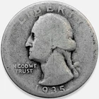 1935-D Washington Quarter 25C * Original Surfaces! 1935D #9