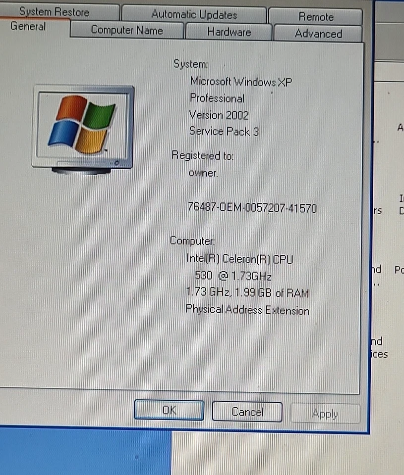GATEWAY E 475M 1,73 ГГц 2GB RAM 80 GB HD WIN XP - Изображение 4 из 4