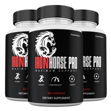 IronHorse Pro Capsules, Max Strength, IronHorsePro High Potency (3 pack)