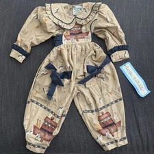 VTG Daisy Kingdom Jumpsuit Romper Noah’s Ark 2t