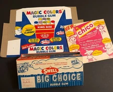 3 Vintage 1960’s Swell Philadelphia Chewing Gum Corp. Original Bubble Gum Boxes