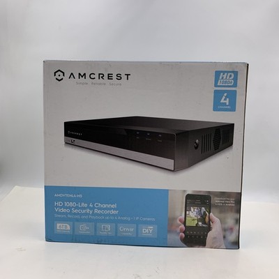 AMCREST HD-LITE 4 CHANNEL VIDEO SECURITY RECORDER UP TO 6TB Capacity AMDVTENL4H5