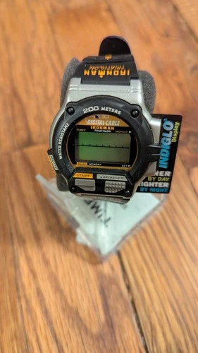 Vintage Timex Ironman Triathlon Watch Shock Resistant 200M - Orange