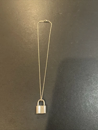 s-l500 Tiffany & Co. 1837 Sterling Silver 925 Lock Padlock Pendant Necklace