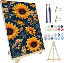 Paint by Numbers Kit for Adults with Frame Paint by Numbers for Adults Sunflower