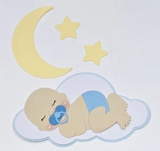 Sweet Dreams Baby Boy. Scrapbook, Card making Paper Piecing