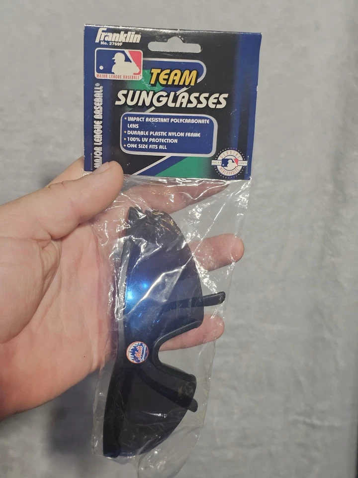 Gafas de sol intermitentes negras de béisbol con licencia oficial de los Mets de Nueva York Foto 2 de 4