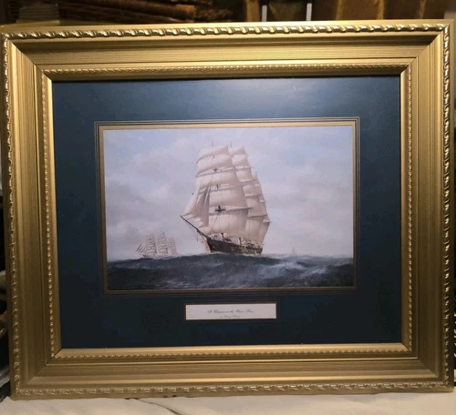 Vintage Clipper Sailing Ship Print 'A Clipper On The Open Seas' By Denzil Smith