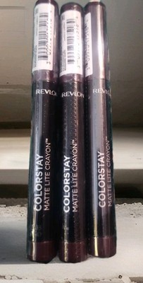 (3) Revlon Colorstay Matte Lite Crayon Sealed 0.049 oz 012 - On Cloud Wine