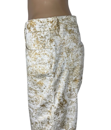 Lauren Ralph Lauren Chino Pants Gold Paisley Printed size 10 - Picture 5 of 17