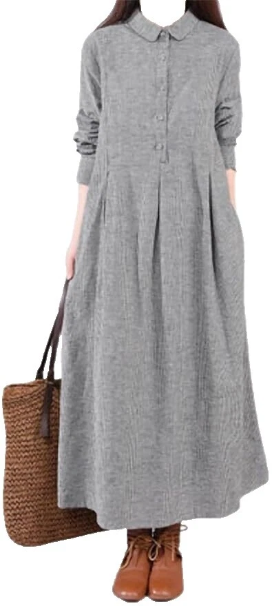 Vestidos con Cuello de Poliéster para Mujer