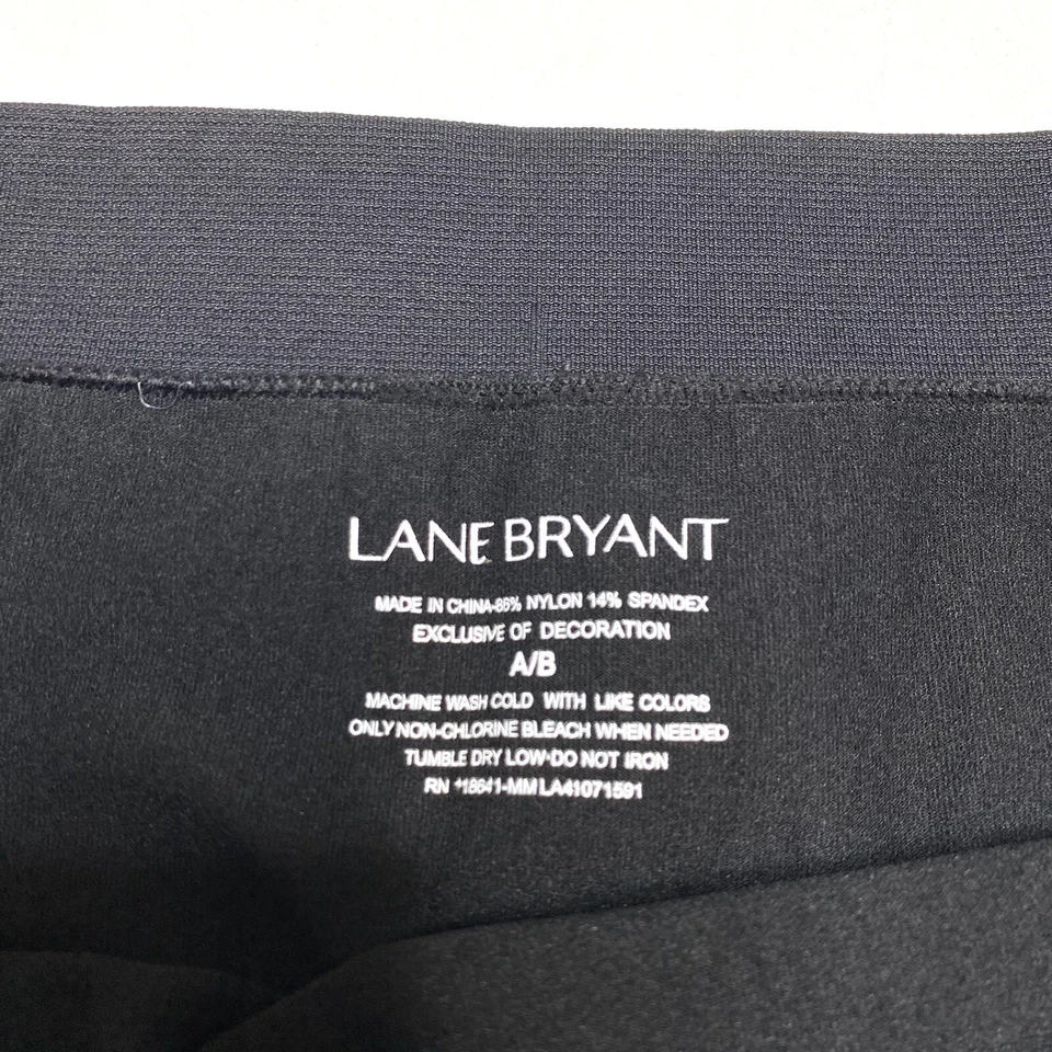 Leggings Lane Bryant Gold Foil Rayas Negros Control Adelgazante Para Mujer Talla A/B Foto 4 de 4