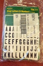 Hillman 1" Vinyl Letters & Numbers Black/White 839714 - 10 Packs