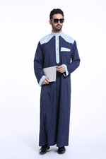 Abaya Muslim Kaftan Long Dress Dishdasha Thoub Thobe Jubba Dubai Saudi Men Robe