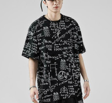 Men's Youth Fashion Short Sleeve Leisure Summer T-shirt Korean Hiphop White New