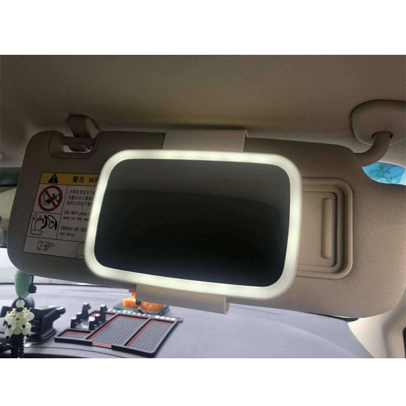 Espejo de maquillaje de coche con pantalla táctil recargable para parasol espejo protector de luz 1 pieza Foto 4 de 4