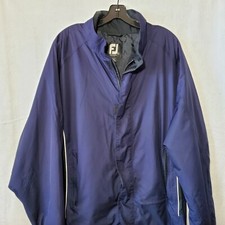 DRYJOYS Jacket Mens XL FJ Footjoy Full Zip Up Golf Windbreaker Blue