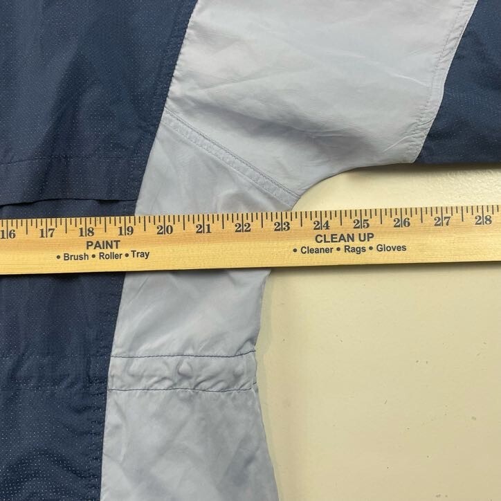 IllumiNITE Jacket Mens Large Blue Full Zip Mock Neck Windbreaker Vented Outdoor