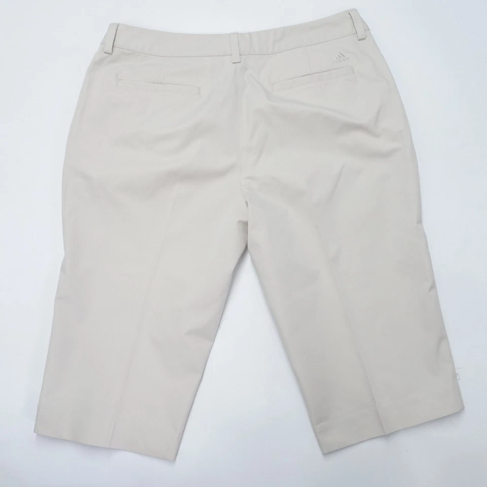 Брюки Adidas Capri женские 10 серые 100% полиэстер высокая посадка классические прямые штанины - Изображение 2 из 4