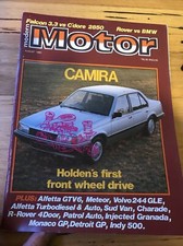 Motor Car magazine AUG 1982 GTV6 METEOR 244 ALFETTA CHARADE RANGE PATROL CAMIRA