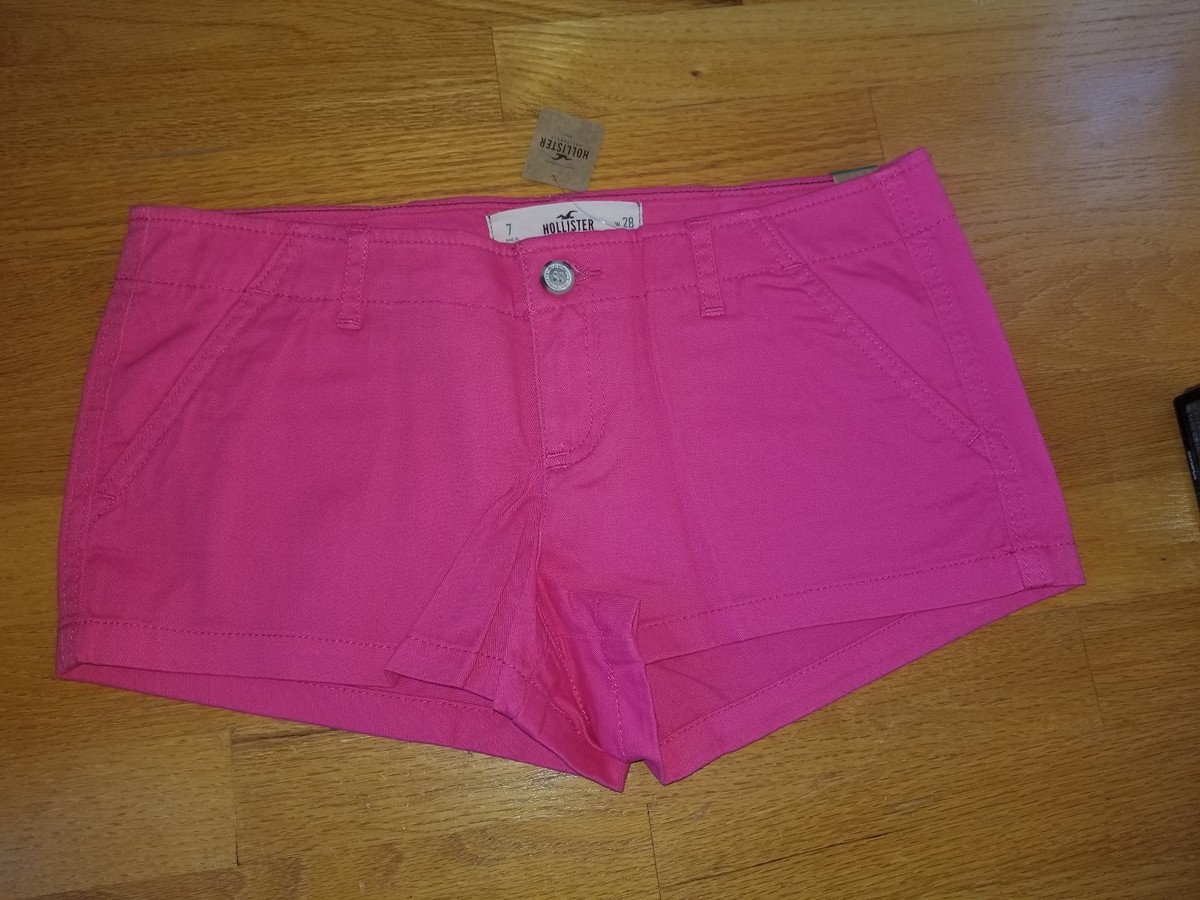 NWT Hollister Arrow Point Low Rise Short -Shorts Size 7 Pink