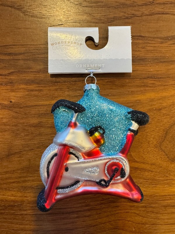 Wondershop Christmas Spin Exercise Bike Cycle Glass Christmas Ornament 4” New