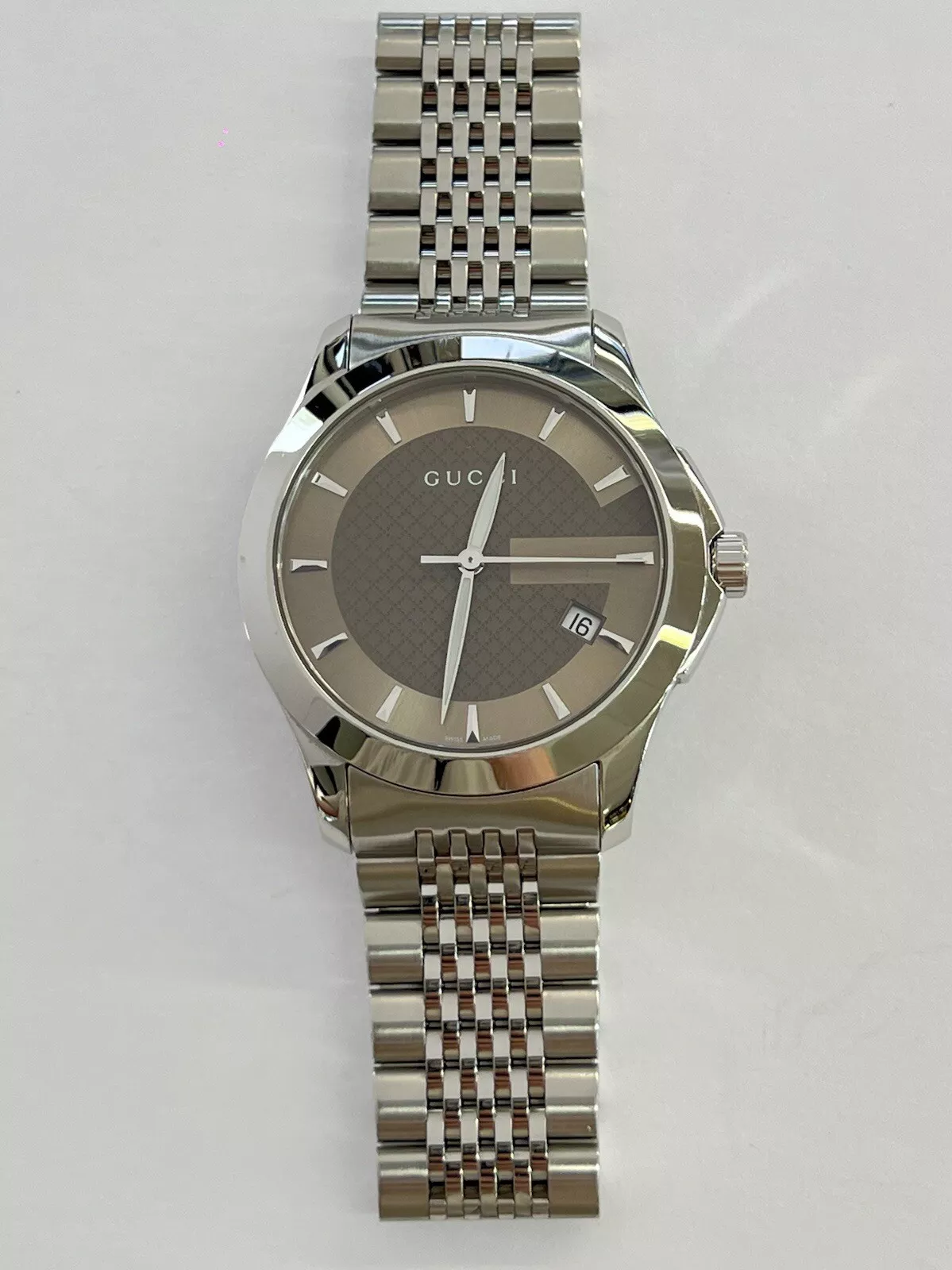 Montre à quartz Gucci G Timeless marron cadran « G » acier 38 mm 126,4