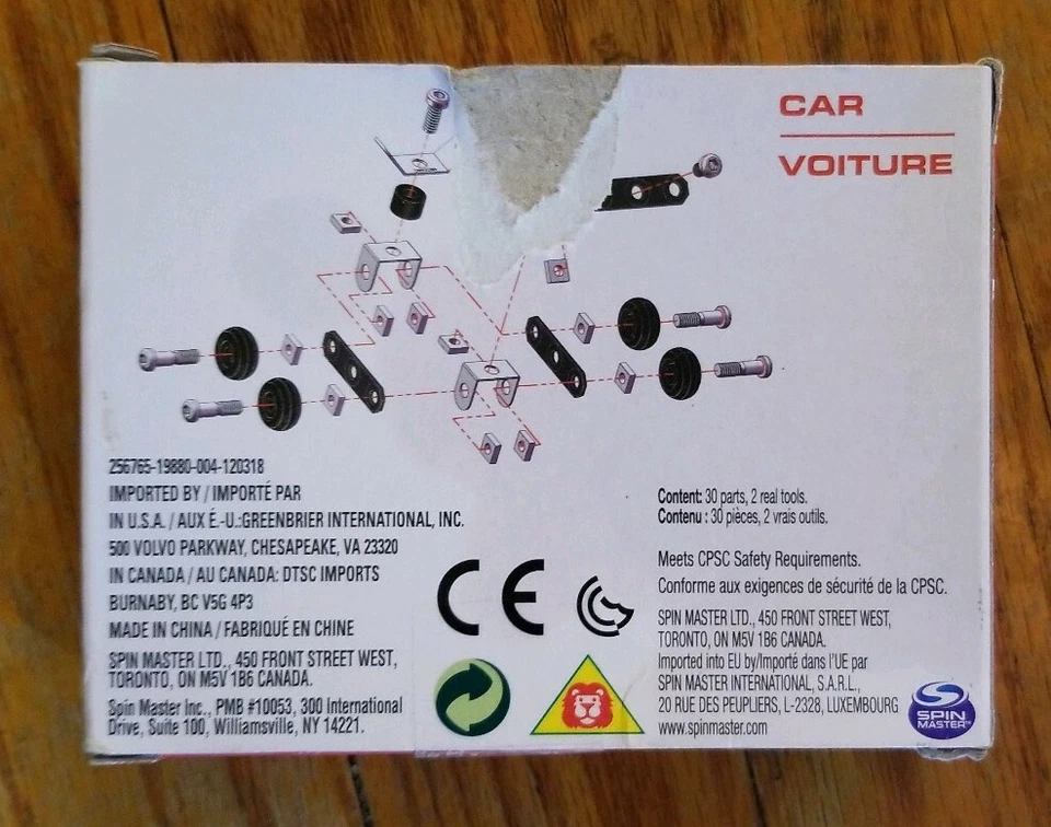 MECCANO Spin Master BOLTS Car Building Kit Race Car NEW Open Box - Image 2 of 3