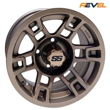 RHOX 12" Halcyon Bronze Golf Cart Wheels -Set of 4, 12x7, ET -25