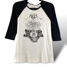 Firestone Walker Brewing Co. 805 Shirt Womens Sz M Black/White Raglan Tee