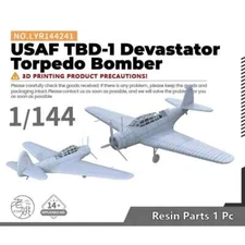 SSMODEL LYR144241 1/144 Military Model Kit USAF TBD-1 Devastator Torpedo Bo