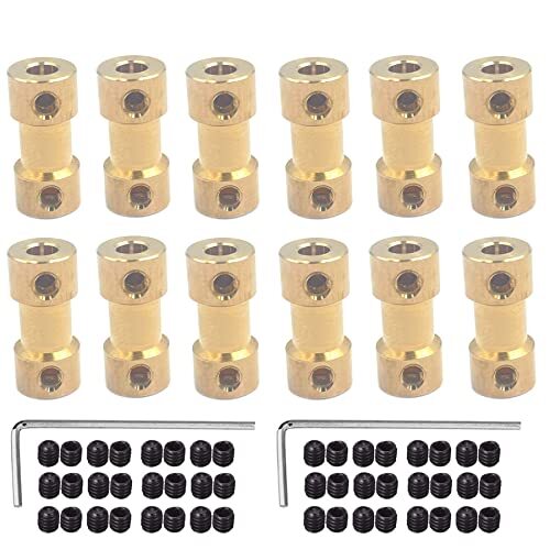Set 12 Giunti in Ottone 5 a 6 mm per Modellismo RC e Fai da Te